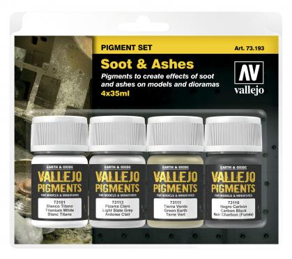 Vallejo Pigment Set "Soot & Ashes"